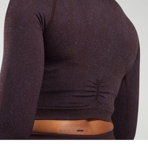 NWT Adapt Fleck Seamless Long Sleeve Crop Top - Picture 3 of 3